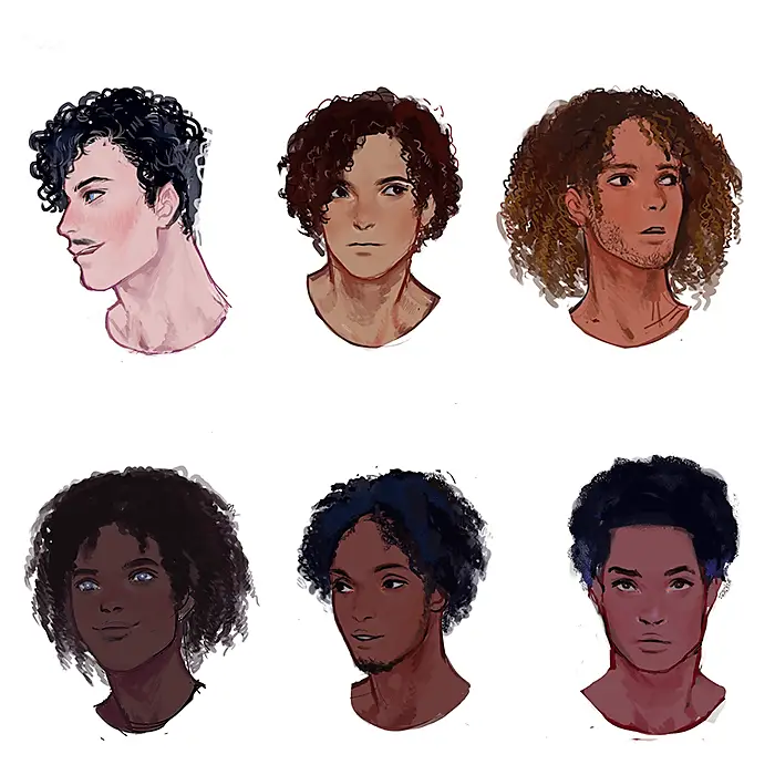 Afro Drawing Reference 5