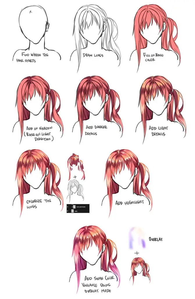 Anime Hair Reference 14 671x1024