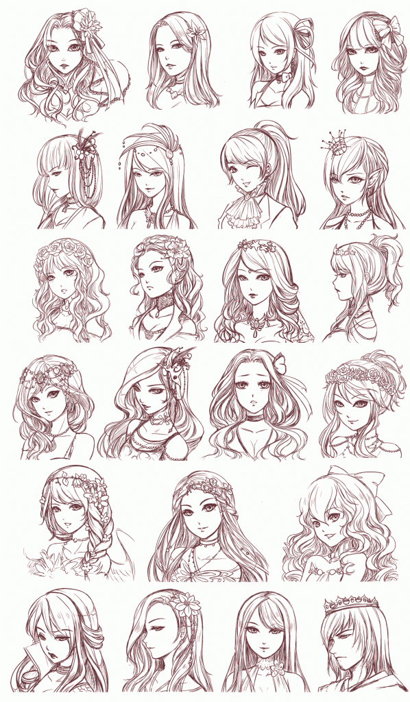 Anime Hair Reference 7 598x1024