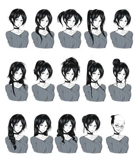 Anime Hair Reference 8