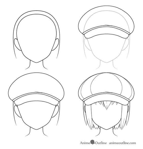 Anime Hat Drawing 9