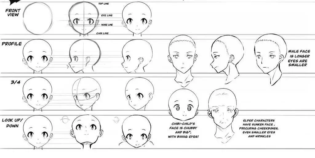 anime head reference anime head reference male anime head reference female anime head base anime head sketch anime face angles reference 2