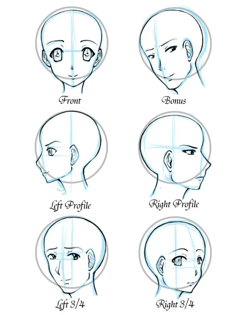 anime head reference anime head reference male anime head reference female anime head base anime head sketch anime face angles reference 9