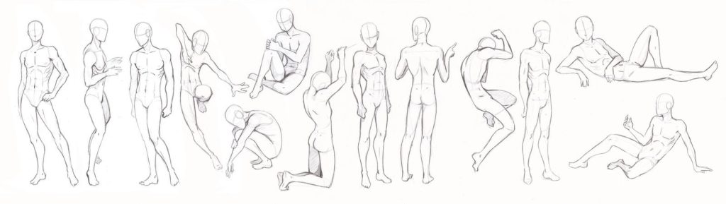 Anime Male Body Reference 10 1 1024x289