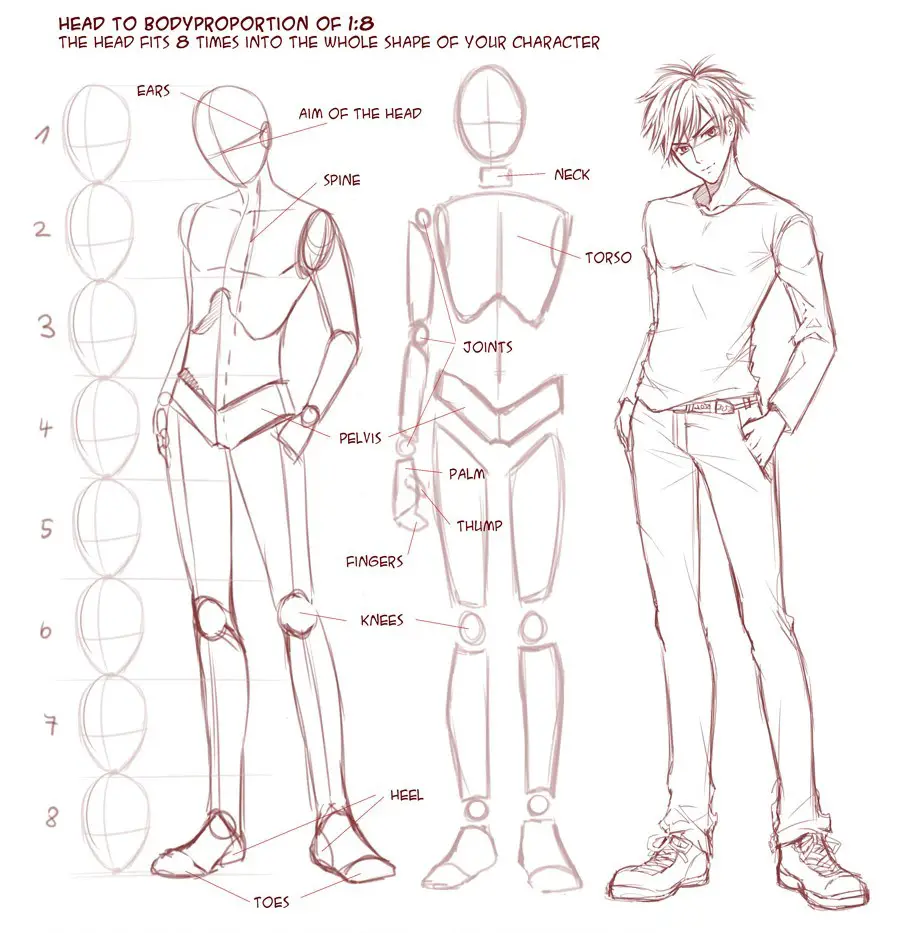 Anime Male Body Reference 3 1
