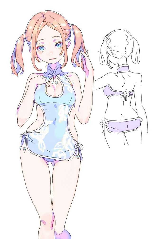Anime Swimsuit Drawing 22