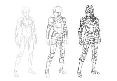 Armor Drawing Reference 2