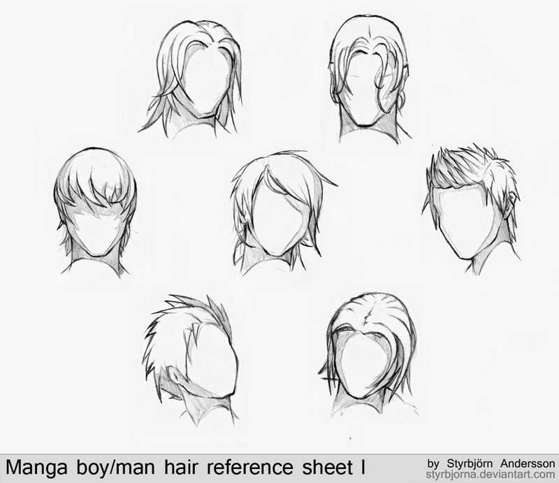 hairstyles drawing reference male 18