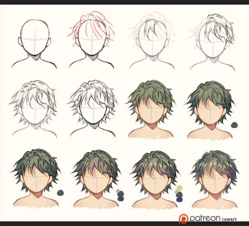 Boy Hairstyles Drawing Reference 21