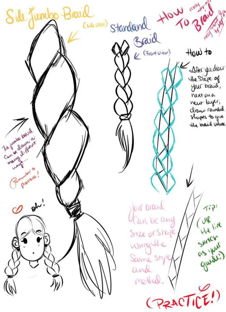 Braid Drawing Reference 744x1024