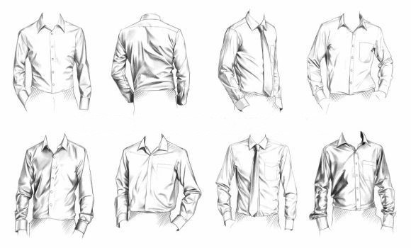 Button Up Shirt Drawing Reference 11 1