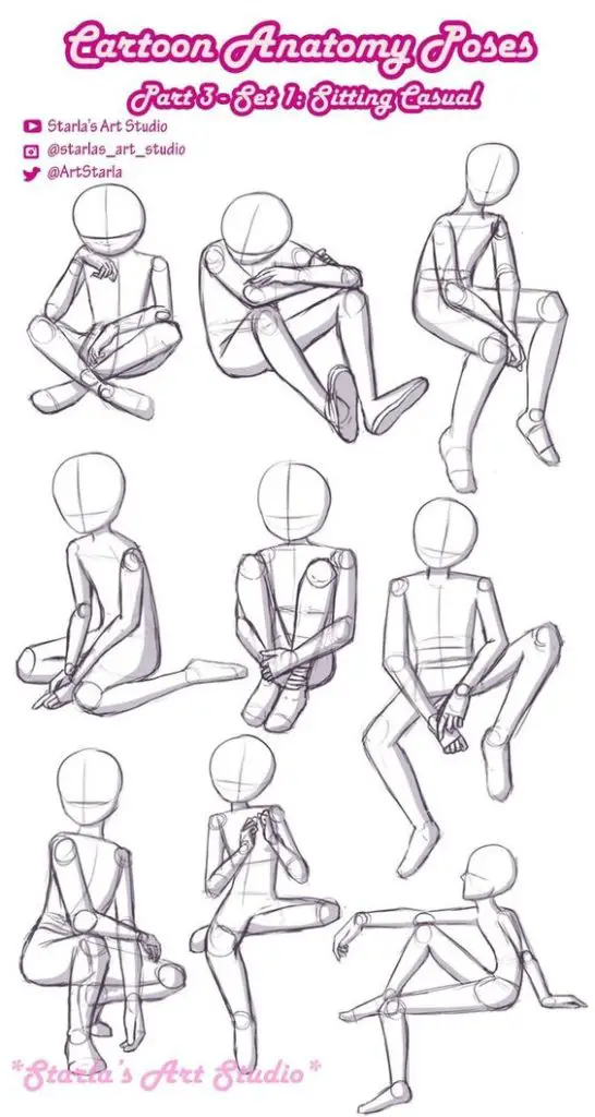 casual pose drawing reference 2