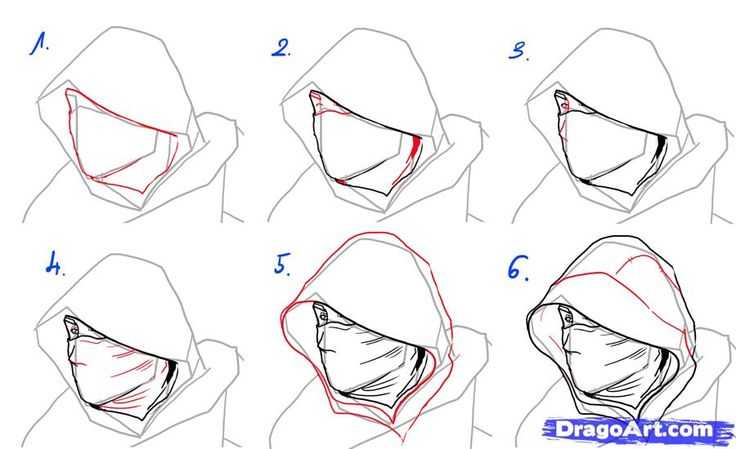 Cloak Hood Drawing 18