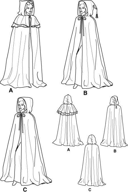 Cloak Hood Drawing 2