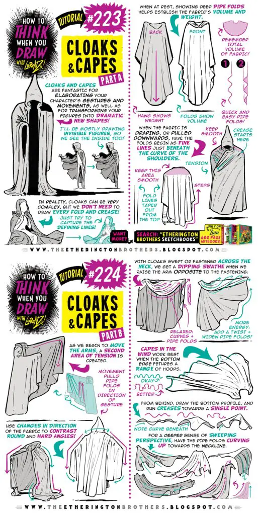 Cloak Hood Drawing Reference 10 513x1024