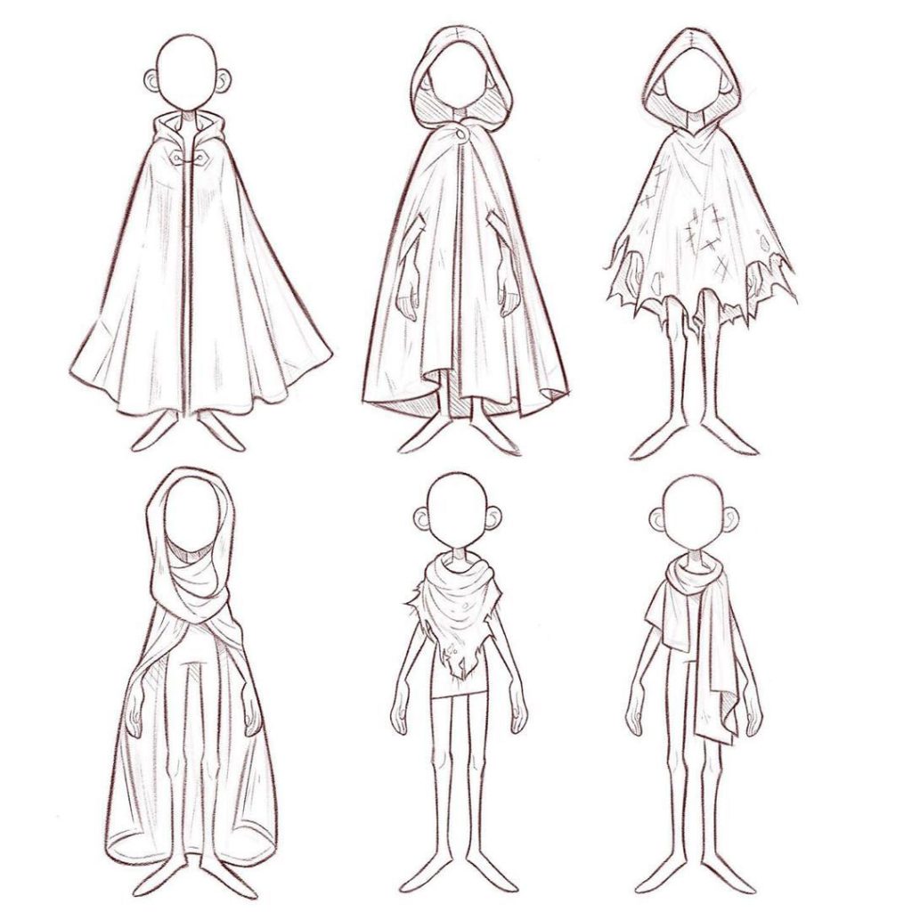 Cloak Hood Drawing Reference 12 1024x1024