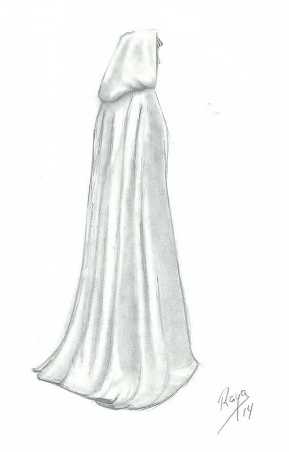 Cloak Hood Drawing Reference 7