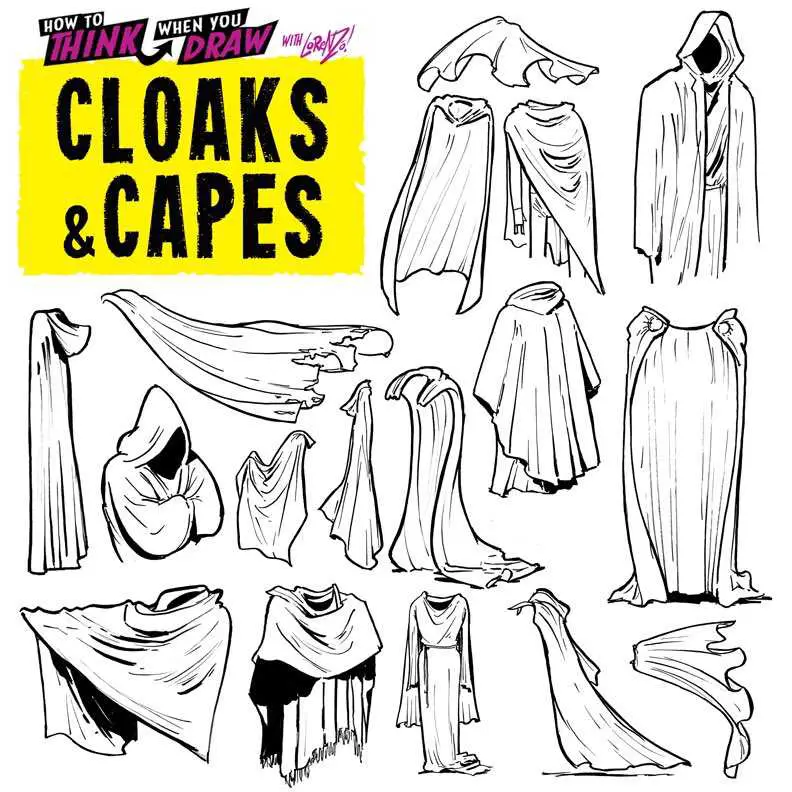 Cloak Hood Drawing Reference 9
