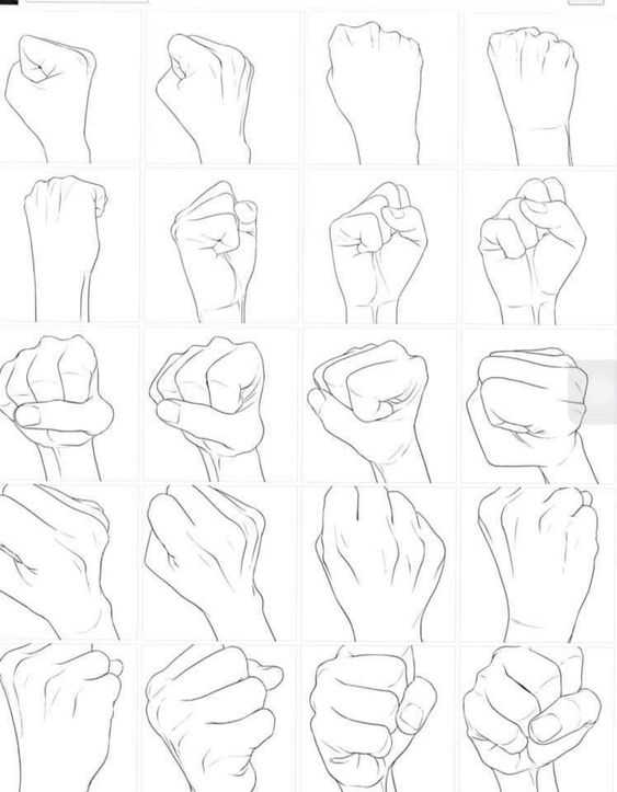 Closed Fist Drawing Reference 6
