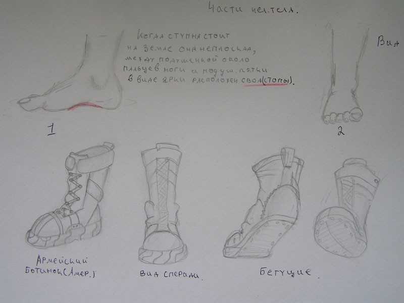 Combat Boots Drawing 10