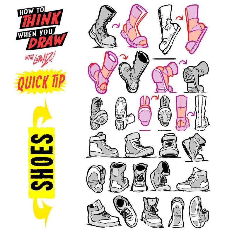 Combat Boots Drawing Reference 13