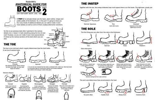 Combat Boots Drawing Reference 14