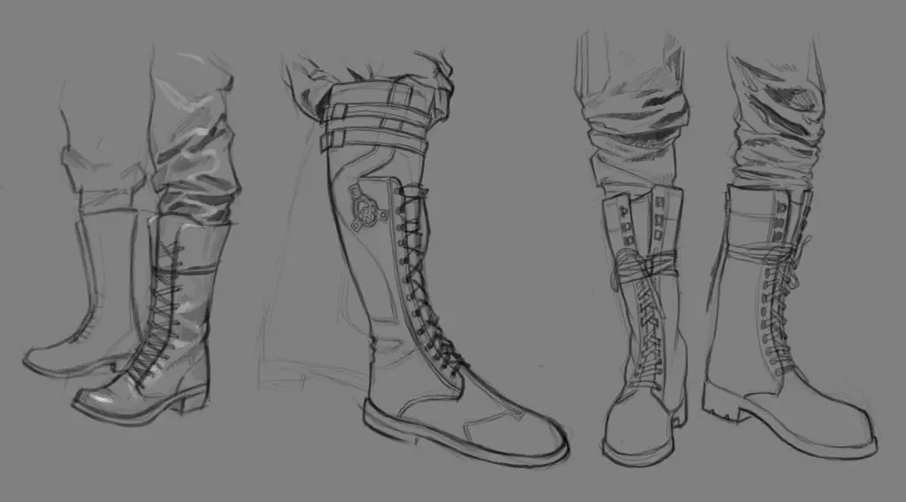 Combat Boots Drawing Reference 29 1024x567