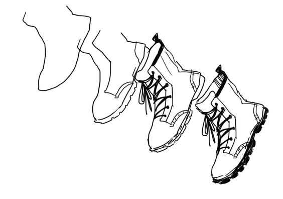 Combat Boots Drawing Reference 3