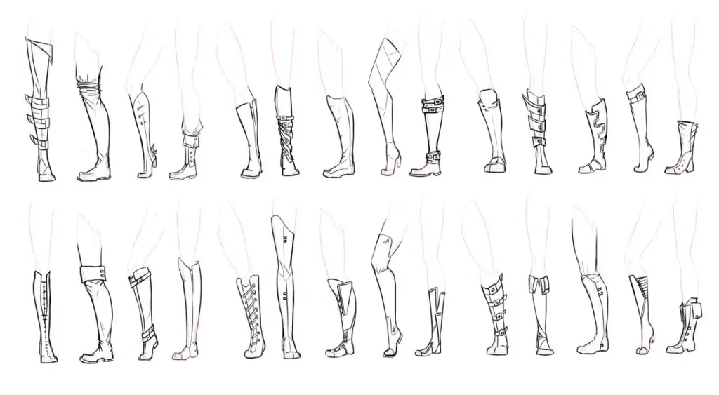 Combat Boots Drawing Reference 36 1024x563