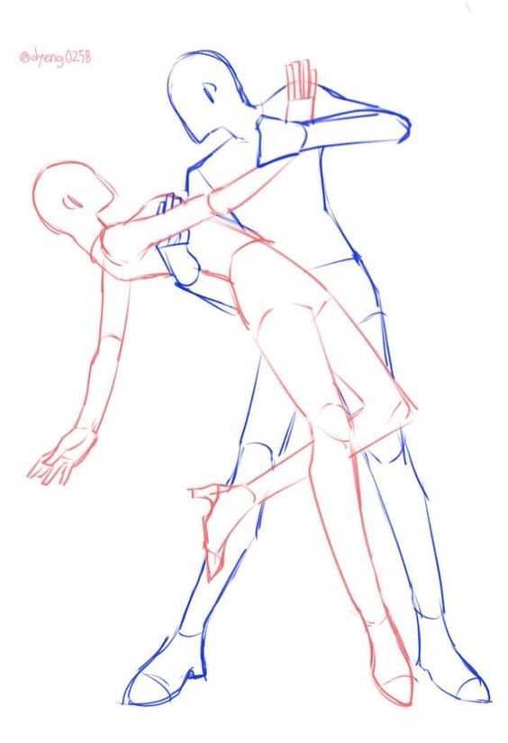 Couple Dancing Drawing Reference 2