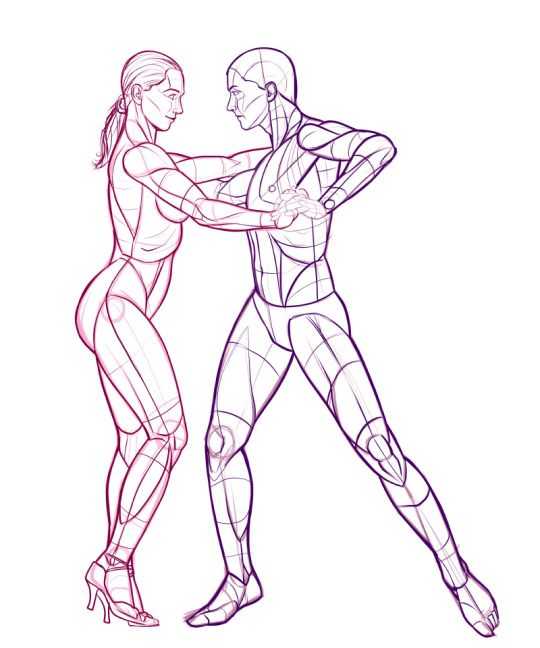 Couple Dancing Drawing Reference 8
