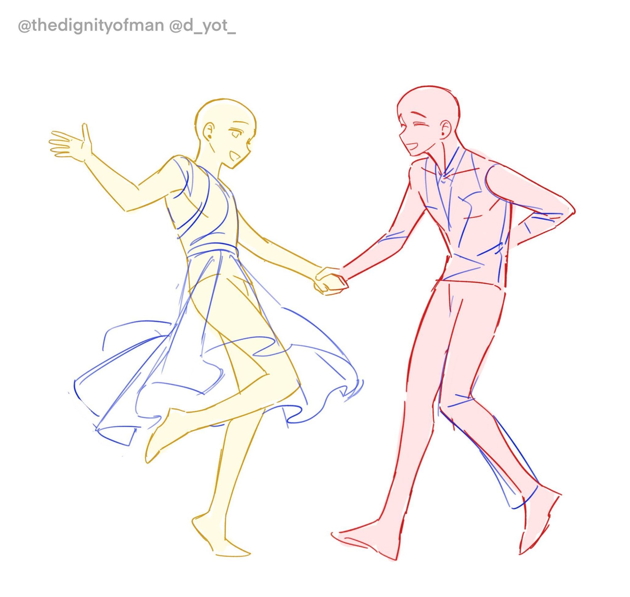 Couple Dancing Pose Reference Drawing & Sketch Collection for Artists