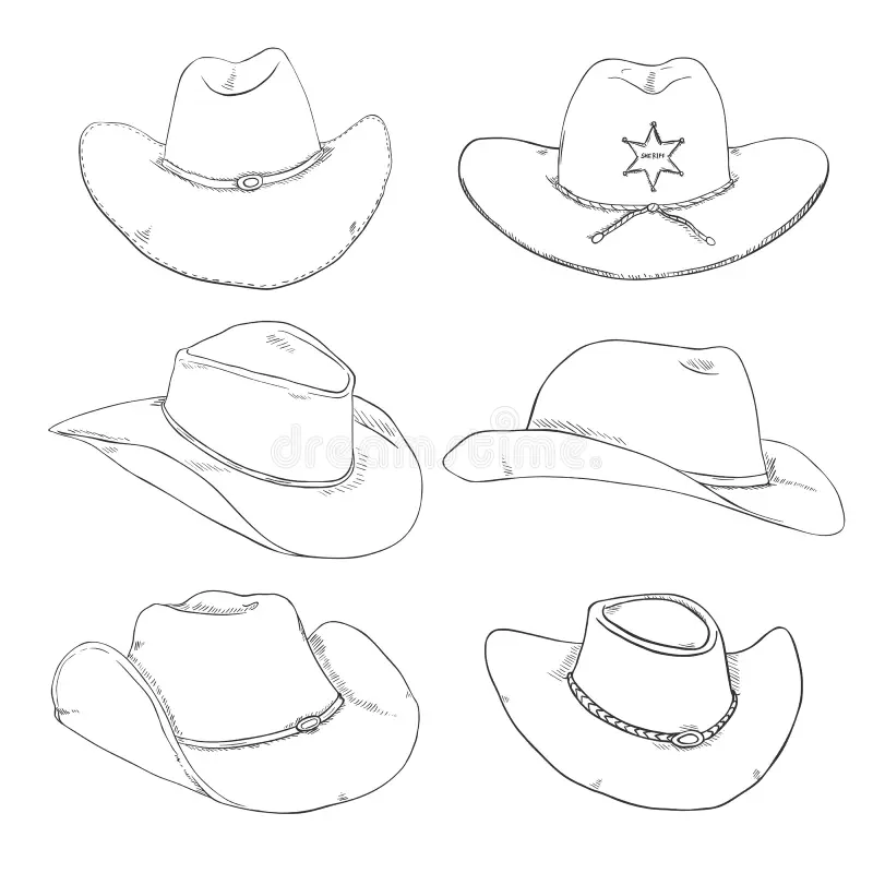 Cowboy Hat Drawing 23