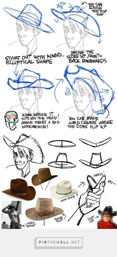 Cowboy Hat Drawing Easy 11 466x1024