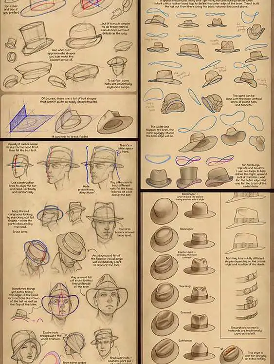 Cowboy Hat Drawing Reference 17