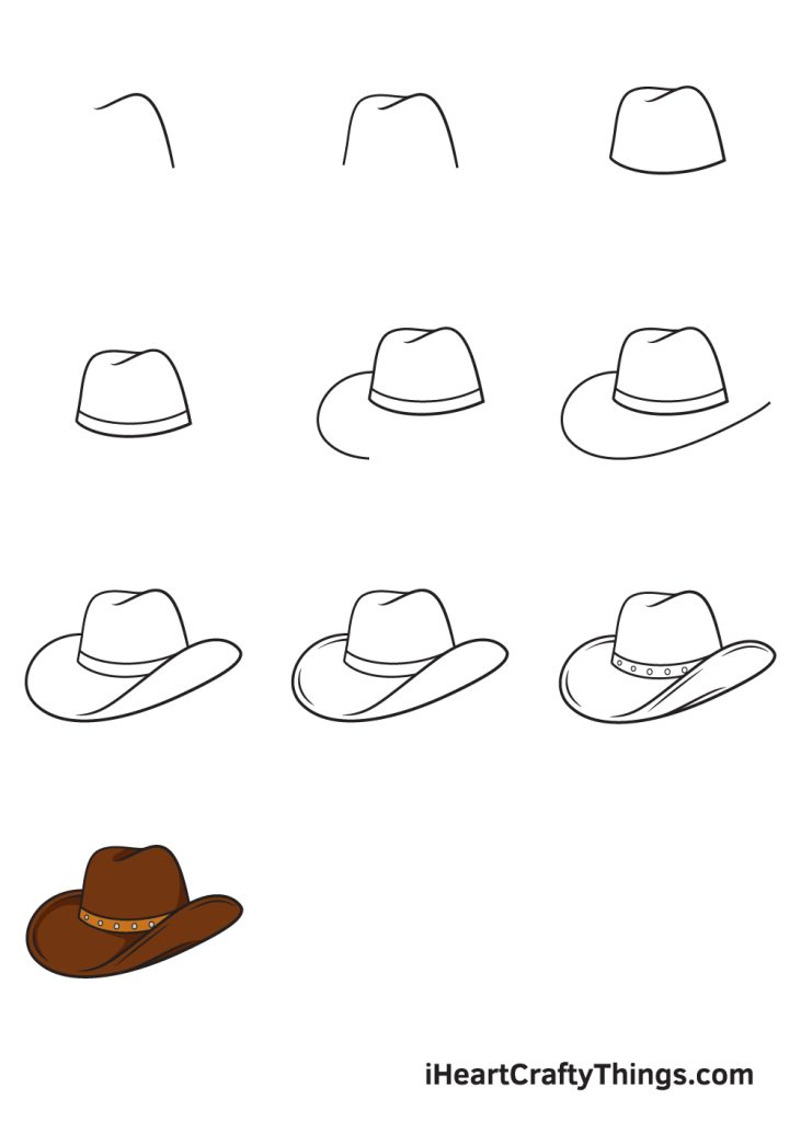 Cowboy Hat Drawing Reference 3 731x1024