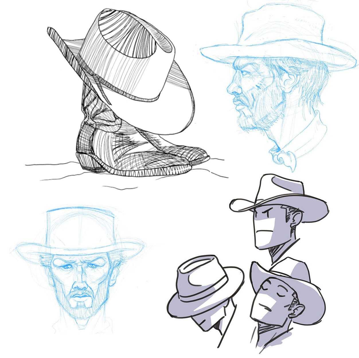 Featured image for cowboy hat drawing reference