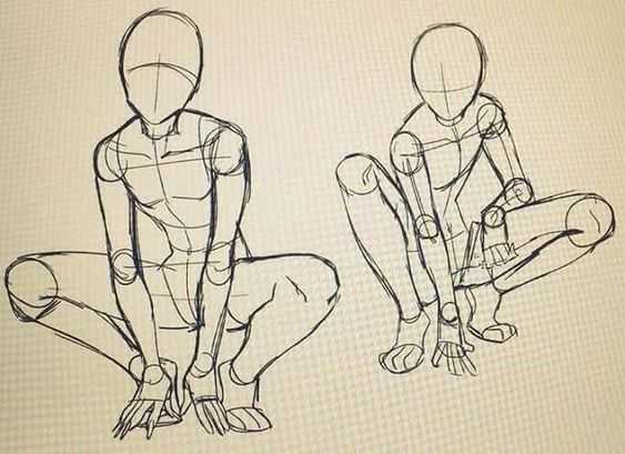 Crouching Art Reference 3