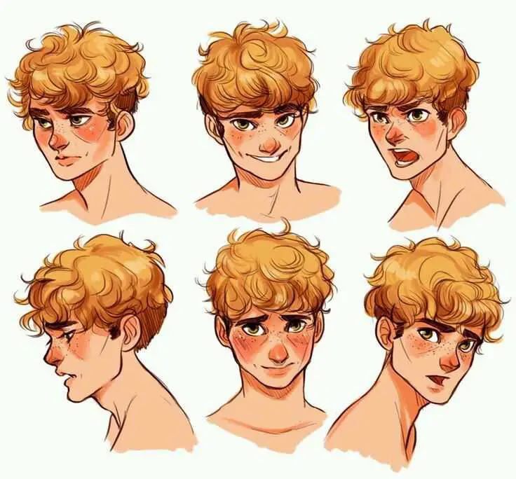 Curly Hair Drawing Reference 20