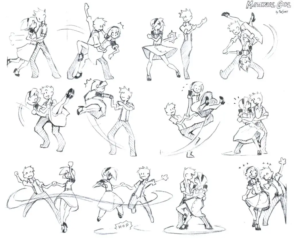 Dancing Poses Drawing Reference 1