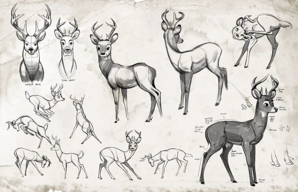 Deer Drawing Reference 8 1024x663