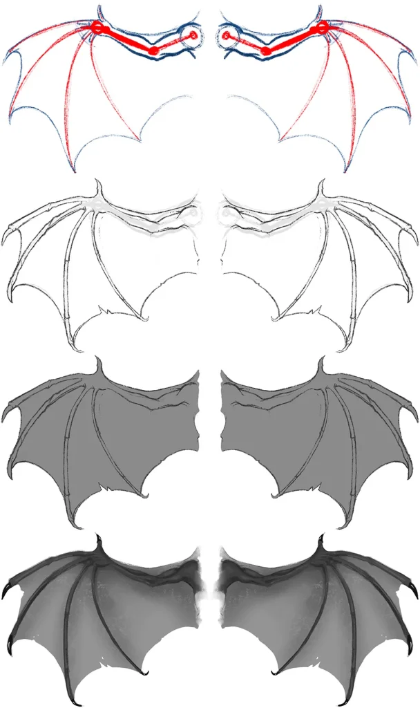 Dragon Wing Drawing Reference 7 608x1024