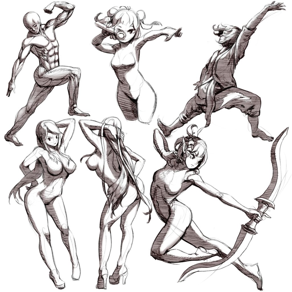 Dynamic Poses Art Reference 1 1024x1024
