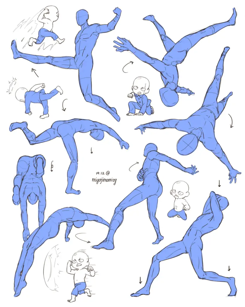 Dynamic Poses Art Reference 2 819x1024