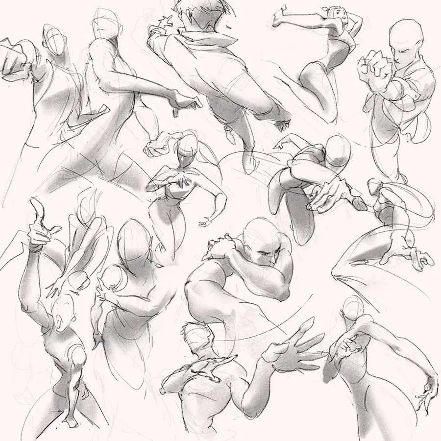 Dynamic Poses Art Reference 4