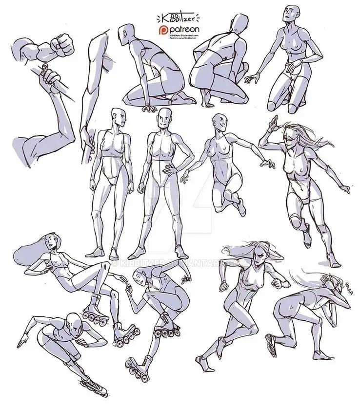 Dynamic Poses Drawing Reference 10