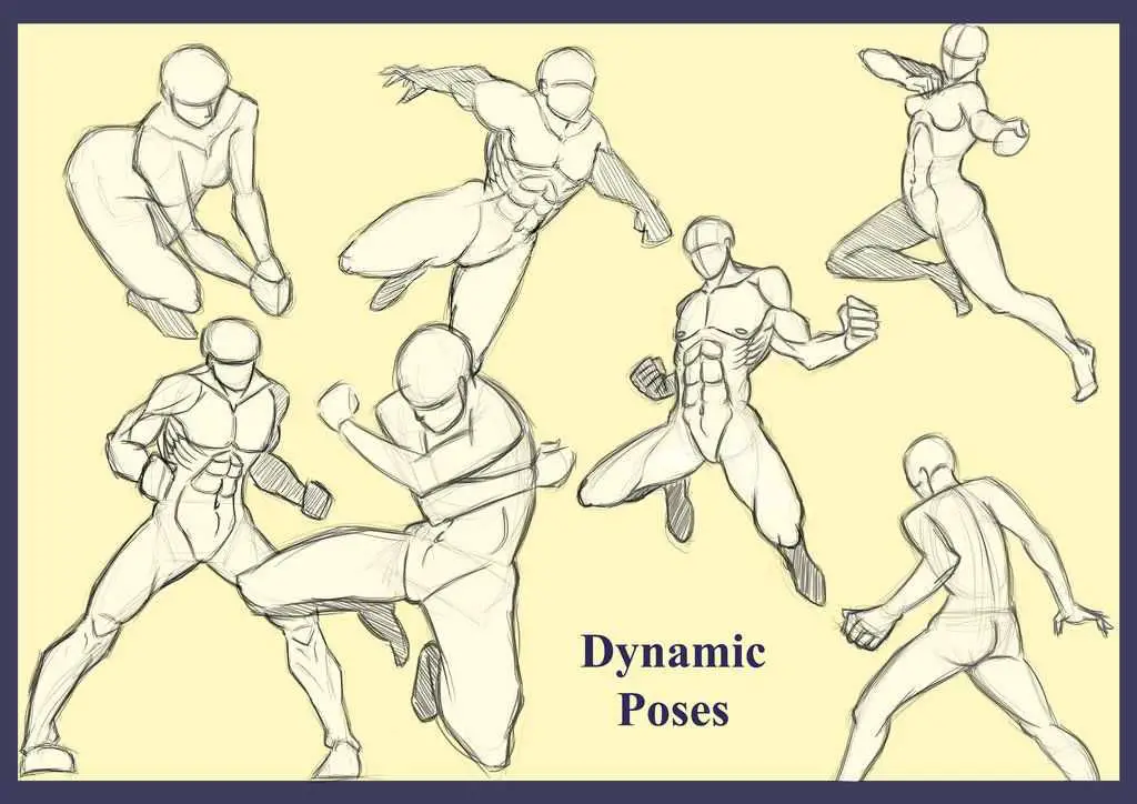 Dynamic Poses Drawing Reference 12