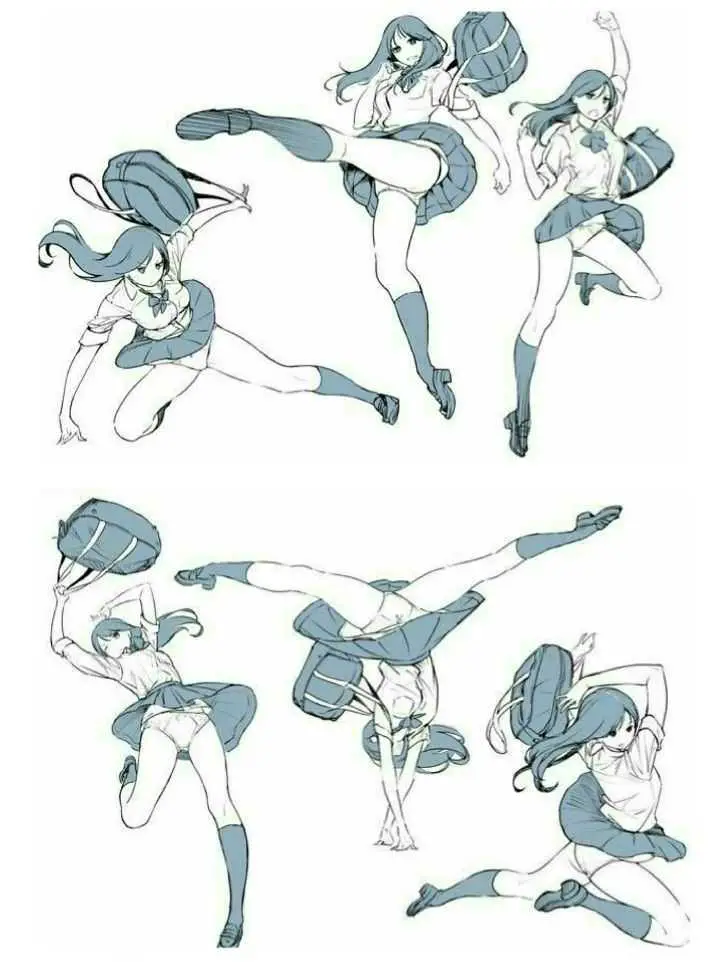Dynamic Poses Drawing Reference 15