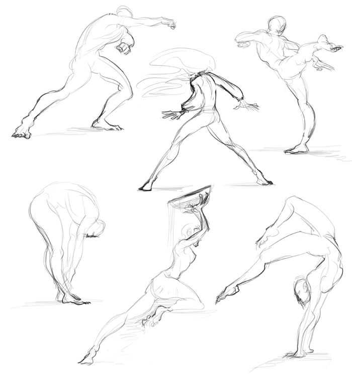 Dynamic Poses Drawing Reference 2