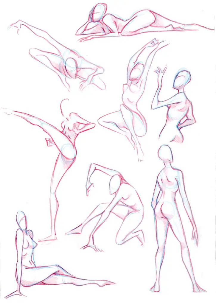 Dynamic Poses Drawing Reference 4 725x1024
